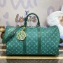 LV M12687 Louis Vuitton Keepall Bandoulière 50 Městská taška Zelená
