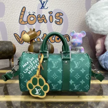 LV M12684 Louis Vuitton Keepall Bandoulière 25 Městská taška Zelená