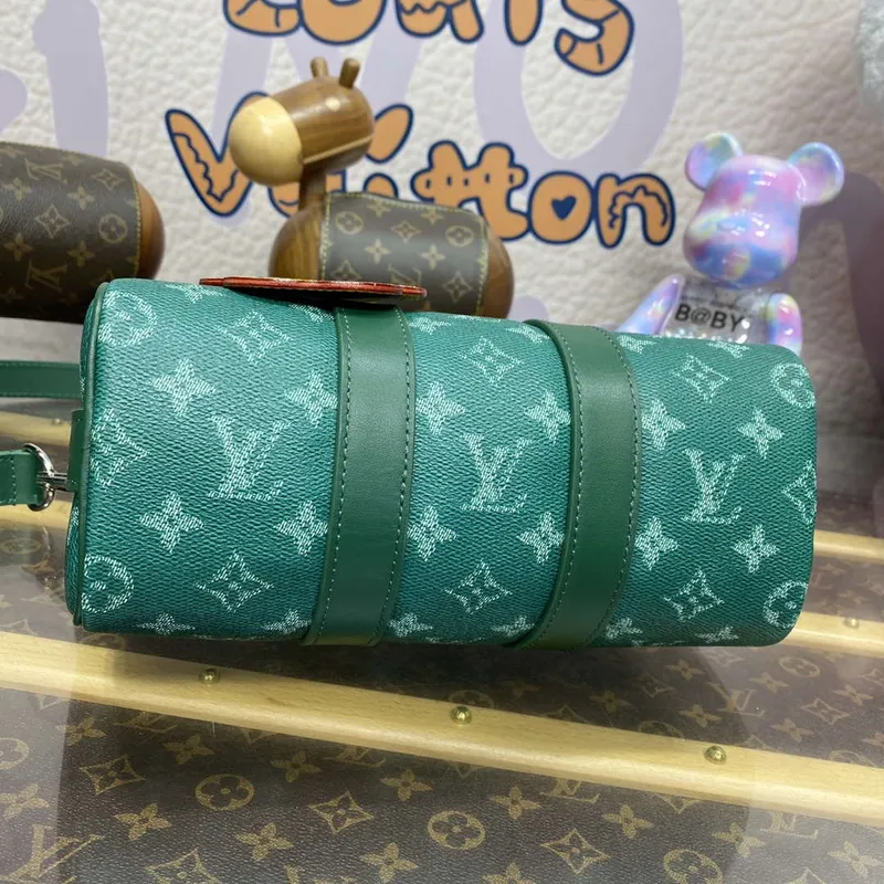 LV M12684 Louis Vuitton Keepall Bandoulière 25 Městská taška Zelená