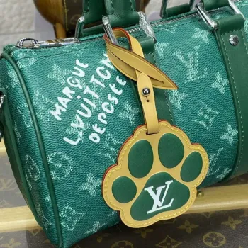 LV M12684 Louis Vuitton Keepall Bandoulière 25 Městská taška Zelená