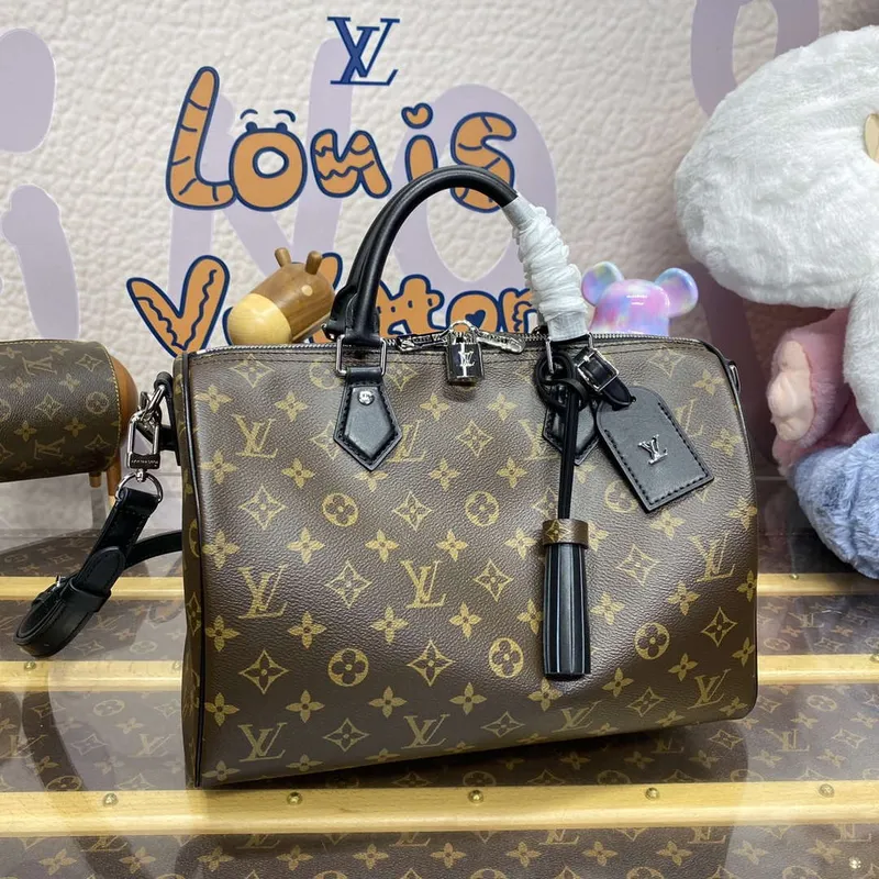 LV M12243 Louis Vuitton Speedy Soft 30 Dark Bag Monogram Černá