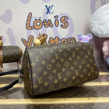 LV M12243 Louis Vuitton Speedy Soft 30 Dark Bag Monogram Černá