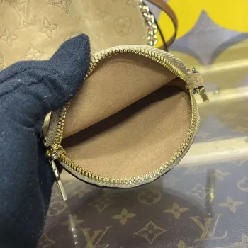 LV M11839 Louis Vuitton Bella Kabelka Z semišové kůže Béžová