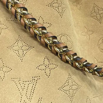 LV M11839 Louis Vuitton Bella Kabelka Z semišové kůže Béžová