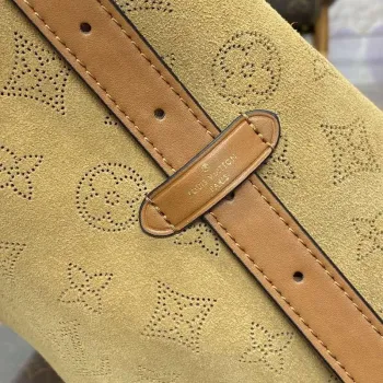LV M11843 Louis Vuitton CarryAll PM Suede kožená taška béžová