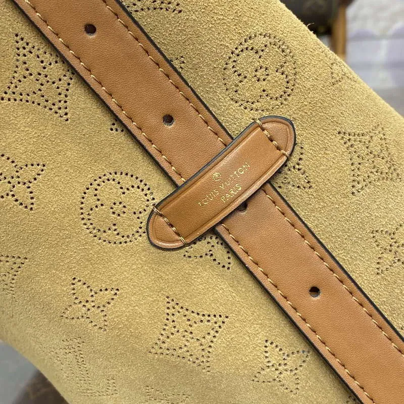 LV M11843 Louis Vuitton CarryAll PM Suede kožená taška béžová