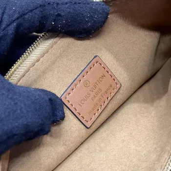 LV M11843 Louis Vuitton CarryAll PM Suede kožená taška béžová