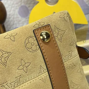 LV M11843 Louis Vuitton CarryAll PM Suede kožená taška béžová