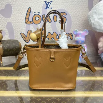 LV M12099 Louis Vuitton Oboustranná kabelka Neverfull Bandoulière Inside Out BB Hnědá