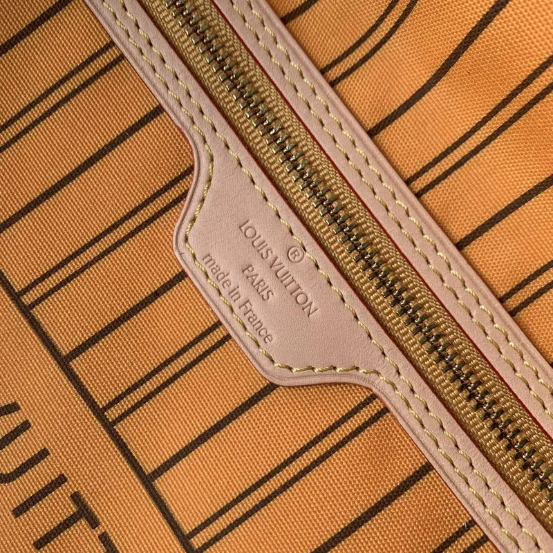 LV M11947 Louis Vuitton Oboustranná kabelka Neverfull Inside Out MM Žlutá