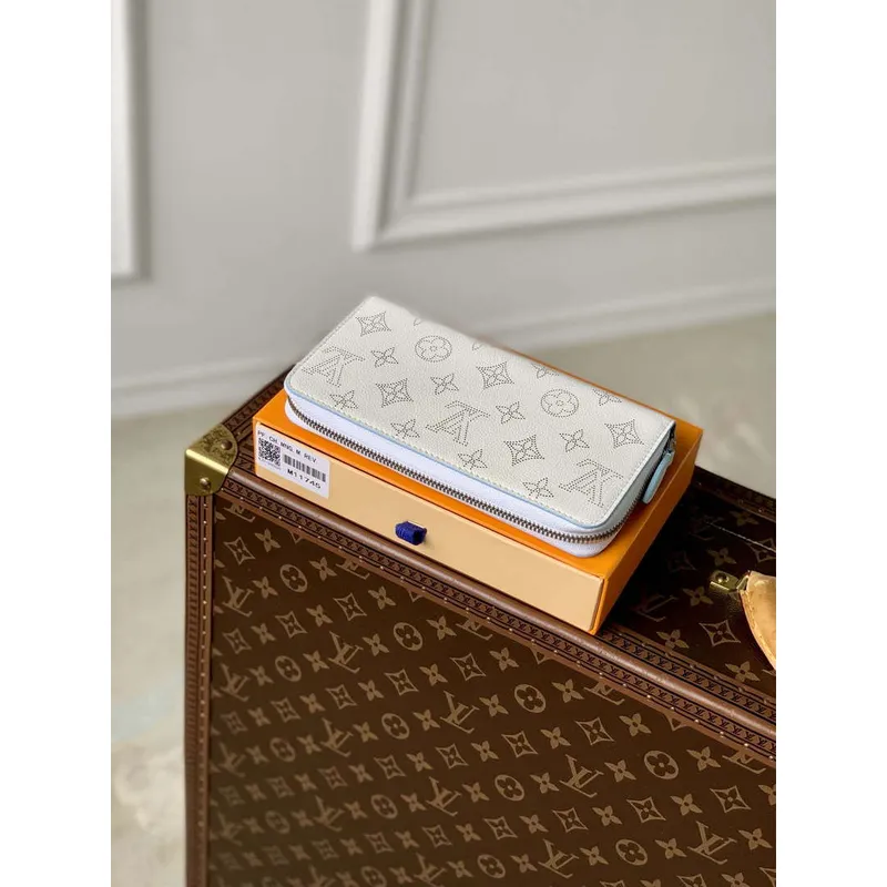 LV M11745 Louis Vuitton Zippy Peněženka Bílá Modrá