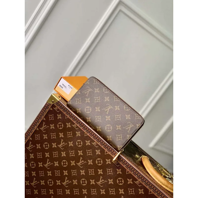 LV M42616 Louis Vuitton Zippy Wallet Monogram potažená plátno