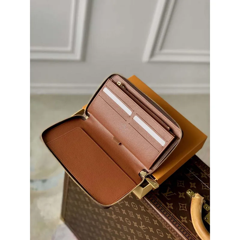 LV M42616 Louis Vuitton Zippy Wallet Monogram potažená plátno