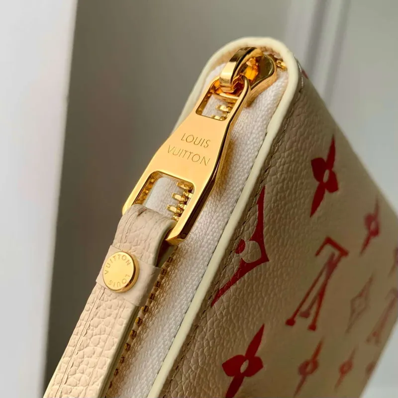 LV M83505 Louis Vuitton Zippy Wallet Sunrise Aquarelle Béžová
