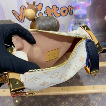 LV M46907 Louis Vuitton Boční kufr PM Taška Monogram bílá