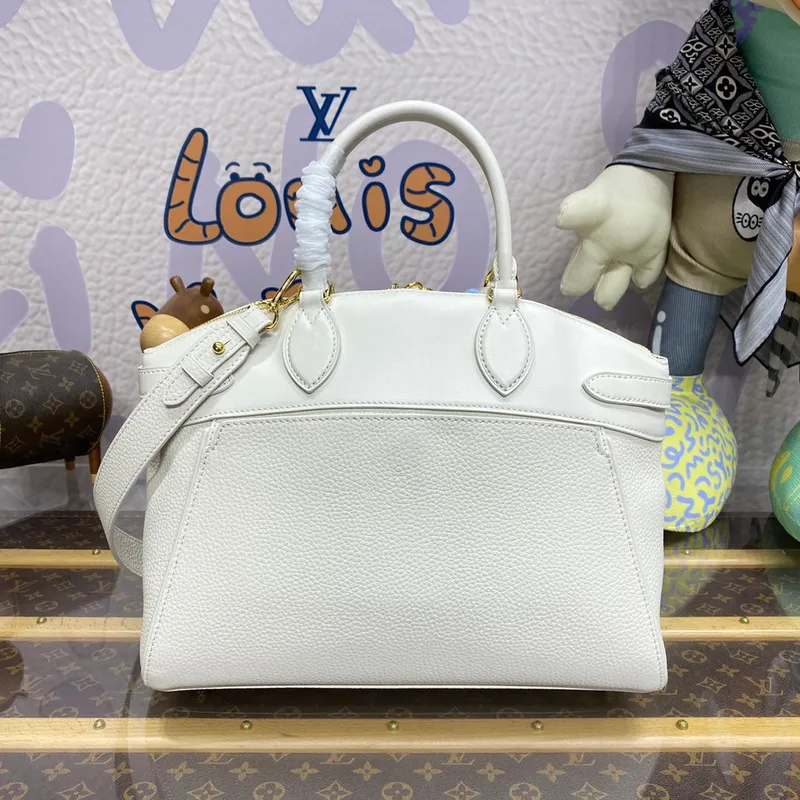 LV M23061 Louis Vuitton Lock It MM Taška Crème Beige