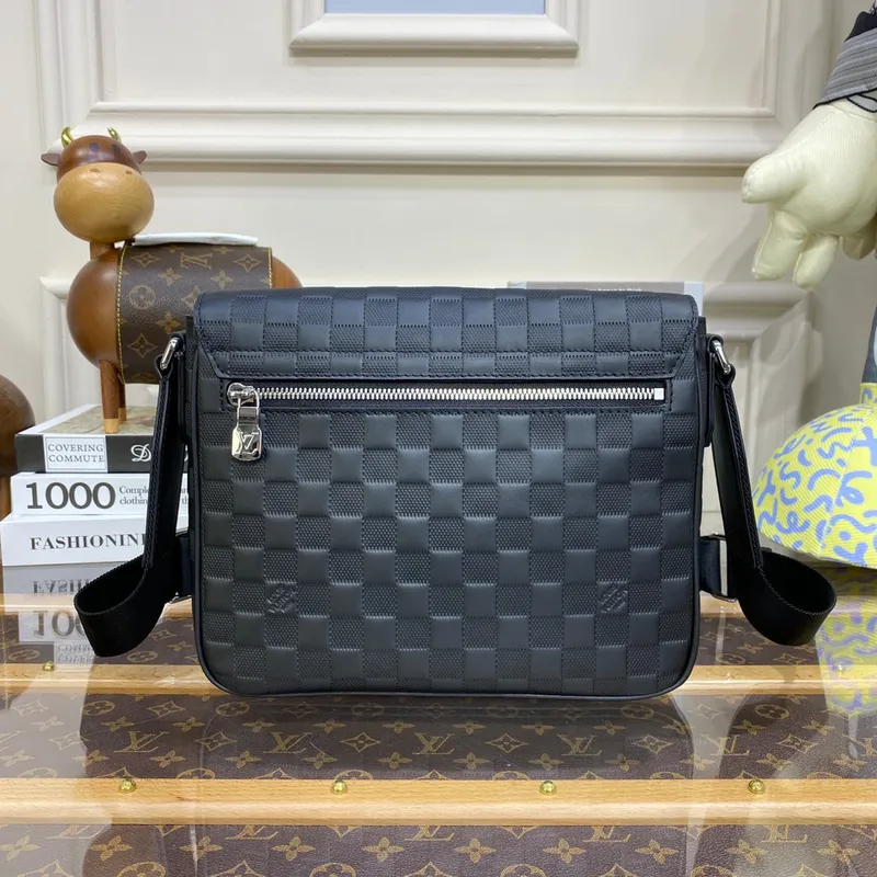 LV N42711 Louis Vuitton District PM Messenger Bag Damier Infini hovězí kůže