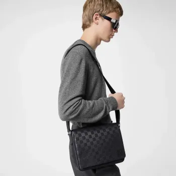 LV N42711 Louis Vuitton District PM Messenger Bag Damier Infini hovězí kůže