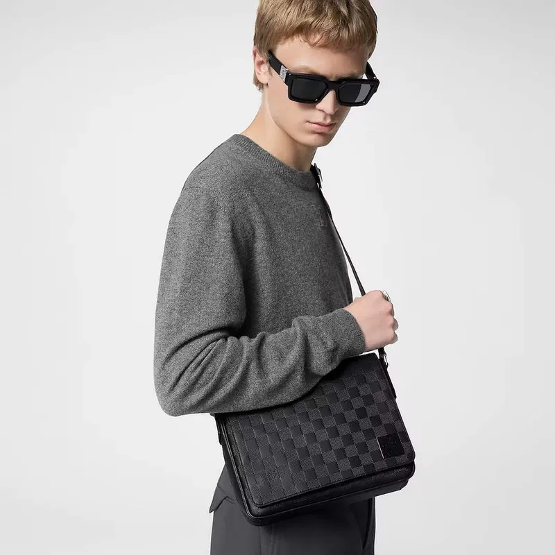 LV N42711 Louis Vuitton District PM Messenger Bag Damier Infini hovězí kůže