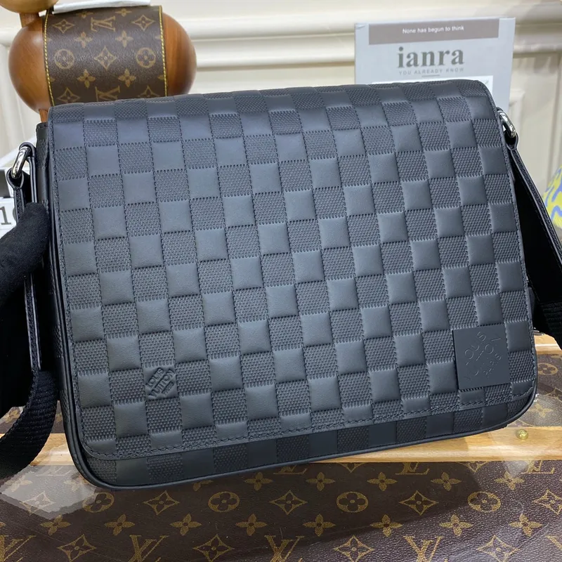 LV N42711 Louis Vuitton District PM Messenger Bag Damier Infini hovězí kůže