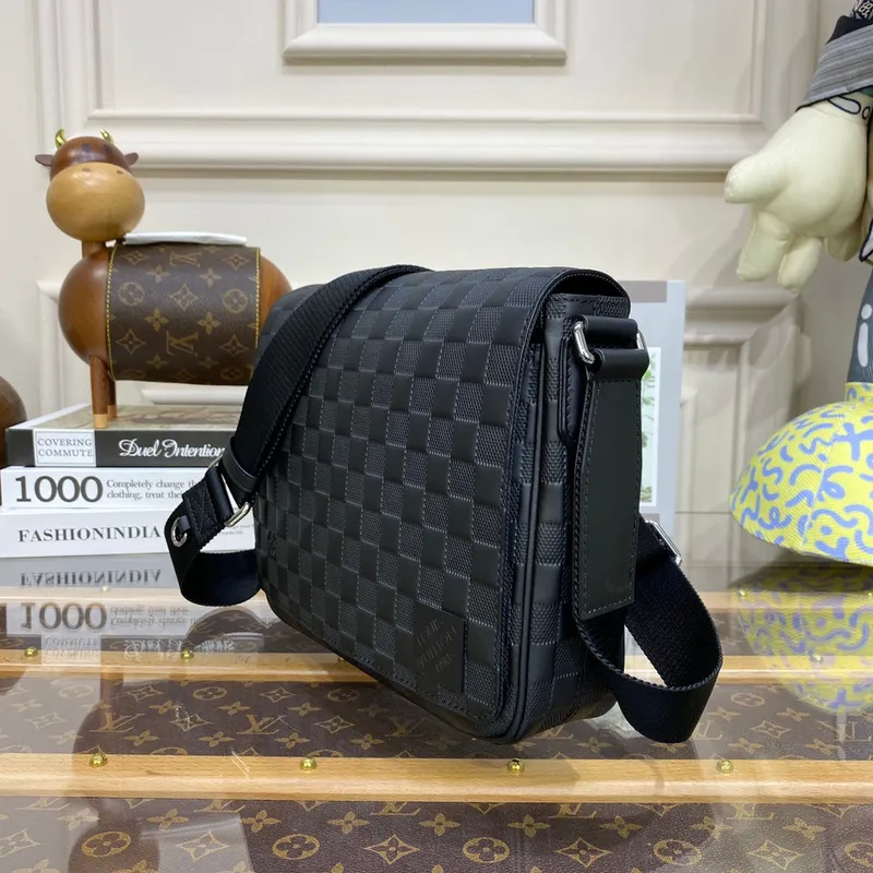 LV N42711 Louis Vuitton District PM Messenger Bag Damier Infini hovězí kůže