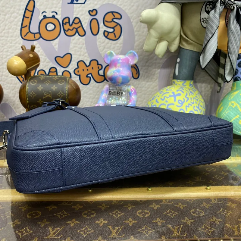 LV M30975 Louis Vuitton Porte Documents Voyage PM Midnight Blue