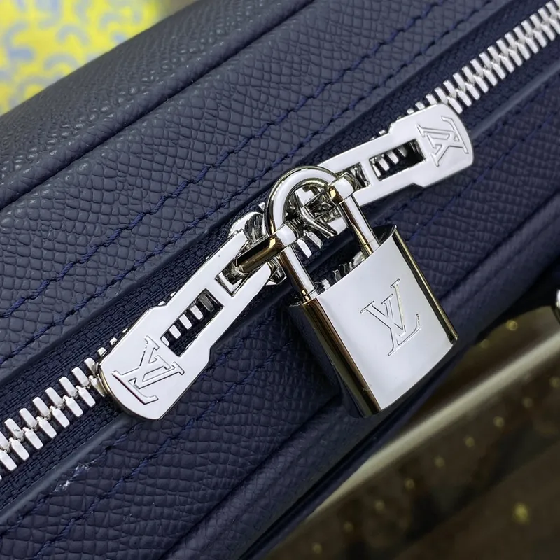 LV M30975 Louis Vuitton Porte Documents Voyage PM Midnight Blue