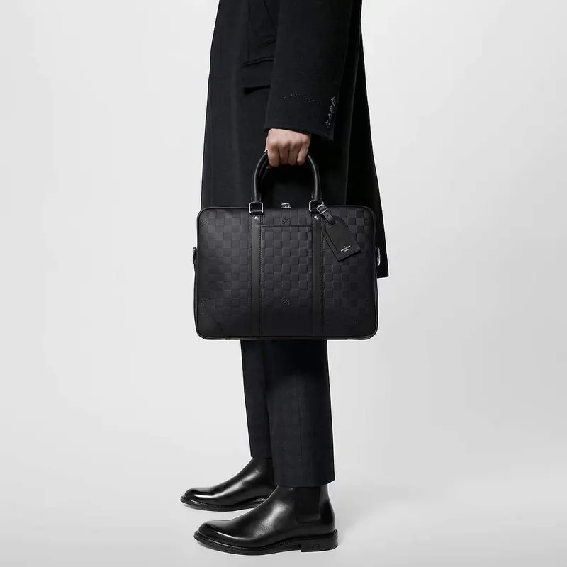 LV N40444 Louis Vuitton Porte Documents Voyage PM Aktovka Černá