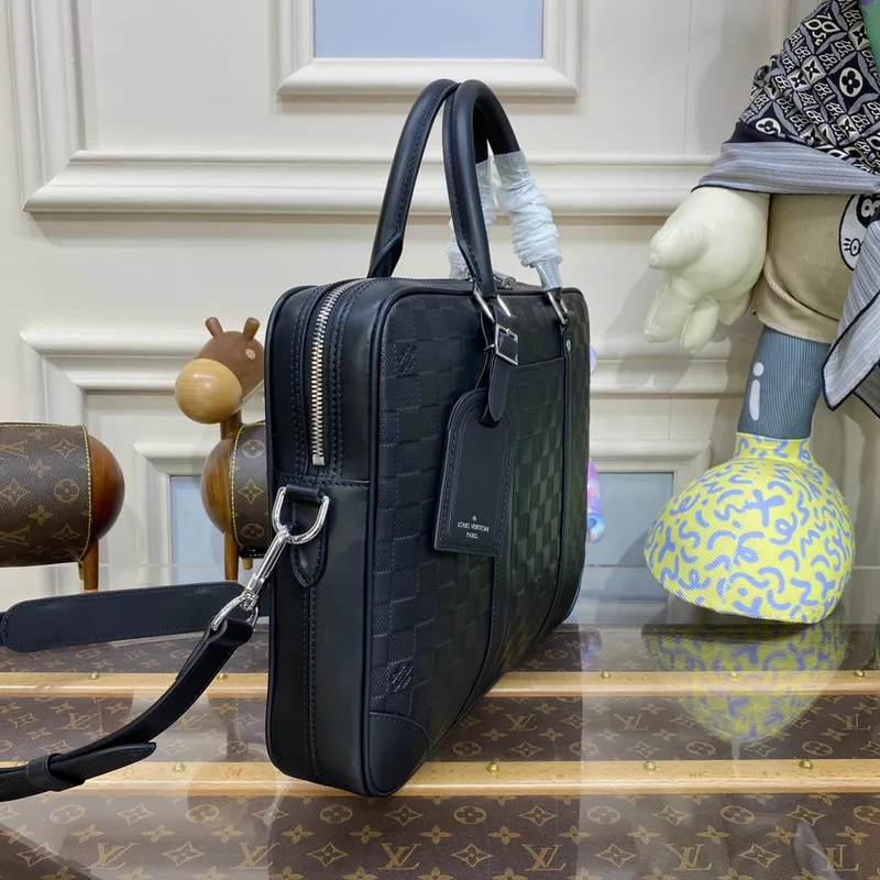 LV N40444 Louis Vuitton Porte Documents Voyage PM Aktovka Černá