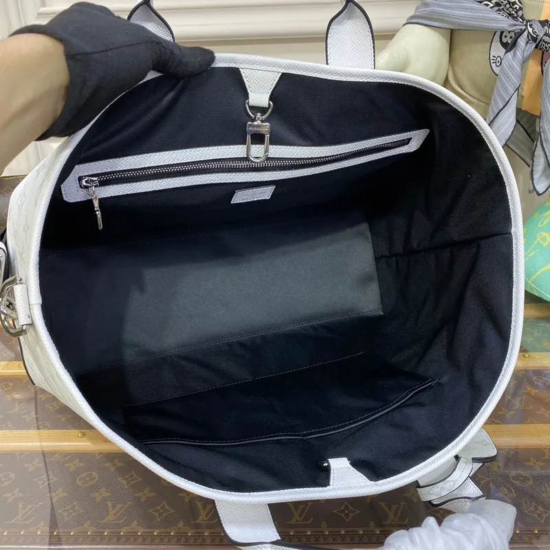 LV M30919 Louis Vuitton Weekend NM Tote Bag Optic White