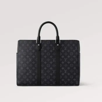 LV M46451 Louis Vuitton Sac Plat 24H Tote Bag Monogram Eclipse potažená plátno