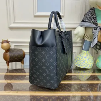 LV M46451 Louis Vuitton Sac Plat 24H Tote Bag Monogram Eclipse potažená plátno