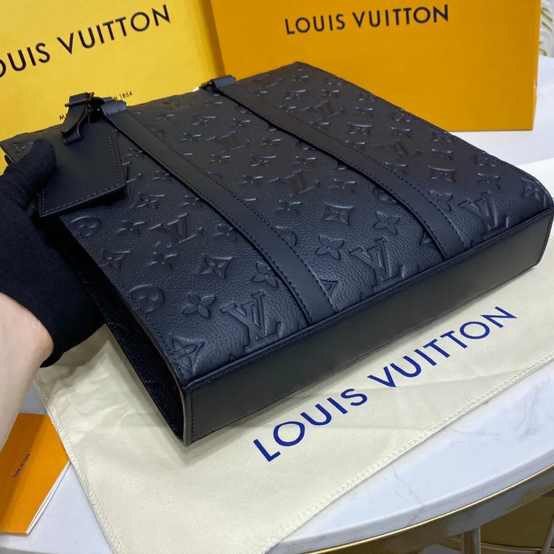 LV M59960 Louis Vuitton Sac Plat Cross Bag Embossed Taurillon Monogram hovězí kůže