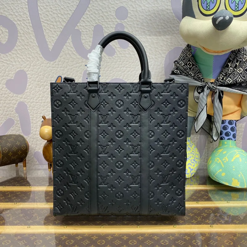 LV M21866 Louis Vuitton Sac Plat NV Taška Embossed Taurillon Monogram hovězí kůže