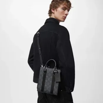 LV M46453 Louis Vuitton Sac Plat Mini Bag Monogram Eclipse potažená plátno