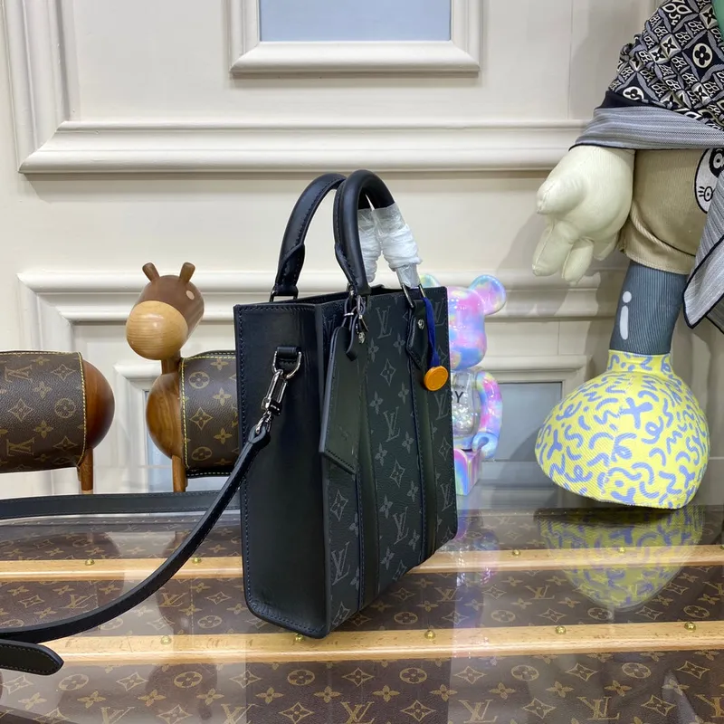 LV M46453 Louis Vuitton Sac Plat Mini Bag Monogram Eclipse potažená plátno