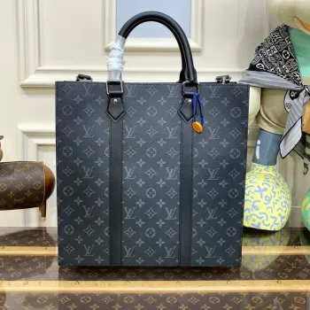 LV M46452 Louis Vuitton Taška Sac Plat Monogram Eclipse z potažené plátno