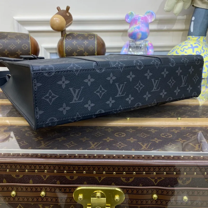 LV M46452 Louis Vuitton Taška Sac Plat Monogram Eclipse z potažené plátno