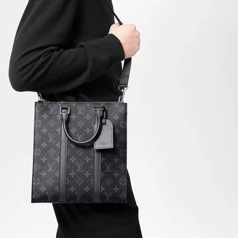 LV M46098 Louis Vuitton Sac Plat Cross Monogram Eclipse potažená plátno