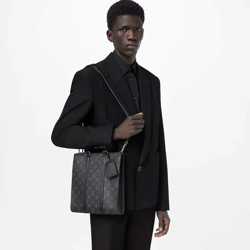 LV M46098 Louis Vuitton Sac Plat Cross Monogram Eclipse potažená plátno