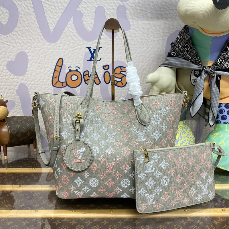 LV M23387 Louis Vuitton Blossom MM Tote Bag Šedá