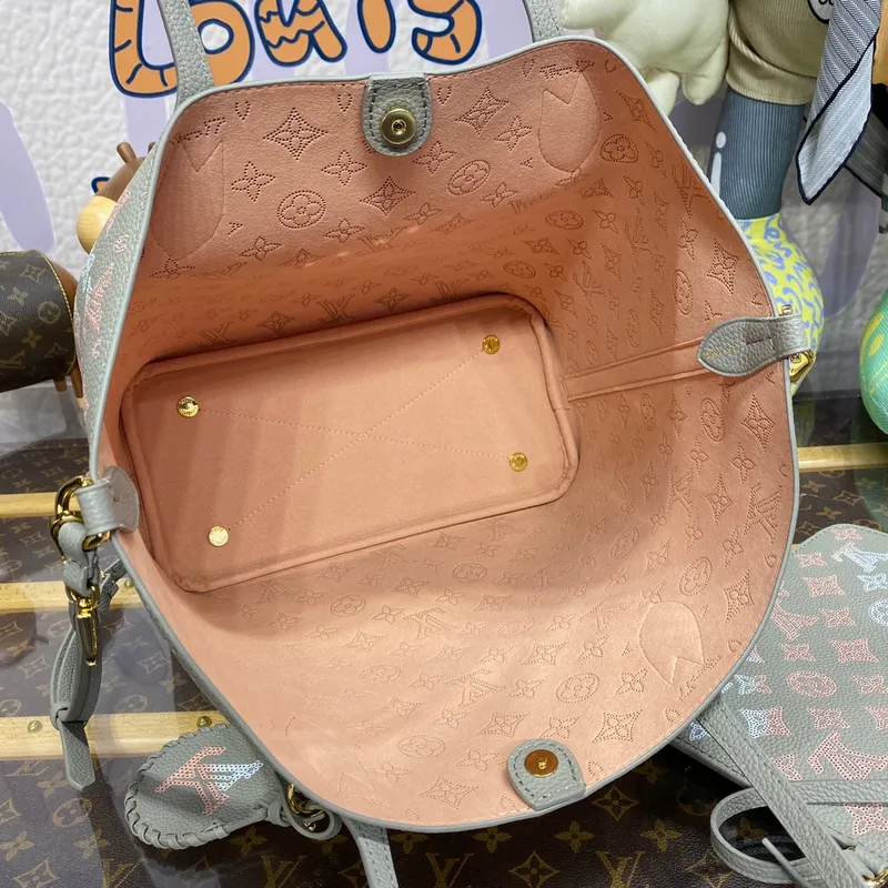 LV M23387 Louis Vuitton Blossom MM Tote Bag Šedá