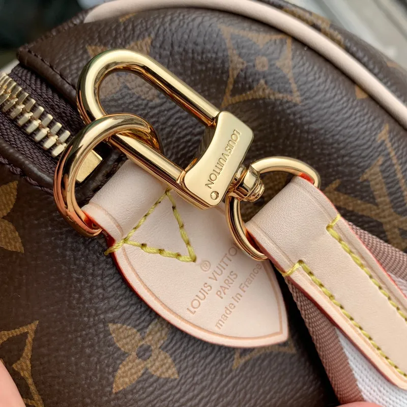 LV M46222 Louis Vuitton Speedy Bandoulière 20 Monogram potažená plátno Béžová