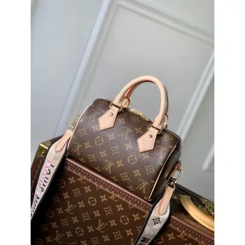 LV M46234 Louis Vuitton Speedy Bandoulière 20 Monogram potažená plátno Černá