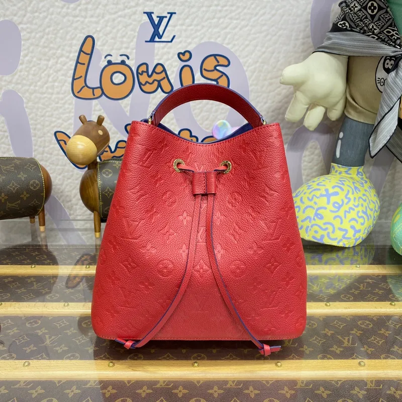 LV M45256 Louis Vuitton NéoNoé MM Kabela na řetěz červená