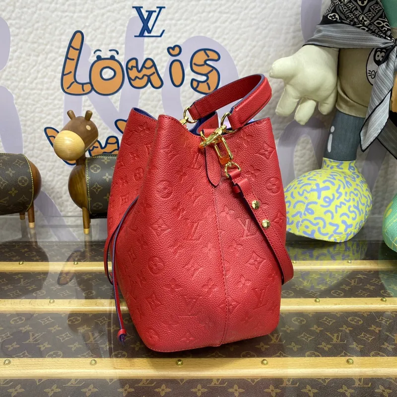 LV M45256 Louis Vuitton NéoNoé MM Kabela na řetěz červená