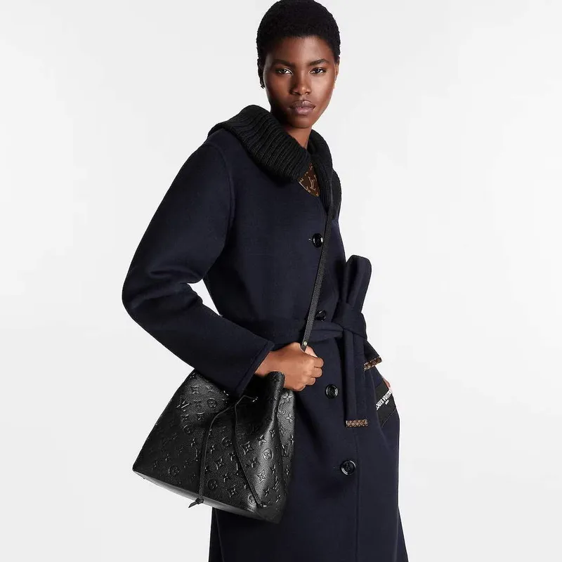 LV M45256 Louis Vuitton NéoNoé MM Kabela na víno Černá