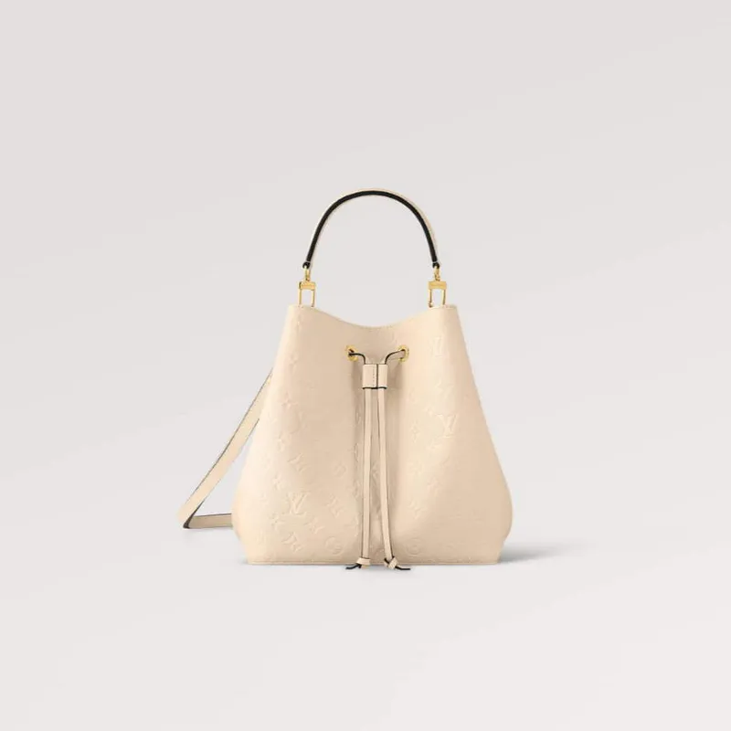 LV M46526 Louis Vuitton NéoNoé MM Kabela na víno Crème Beige