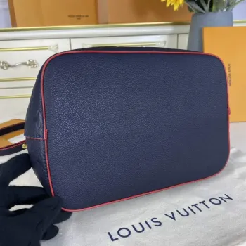 LV M45306  Louis Vuitton NéoNoé MM Kabela na víno Námořnická modrá a červená