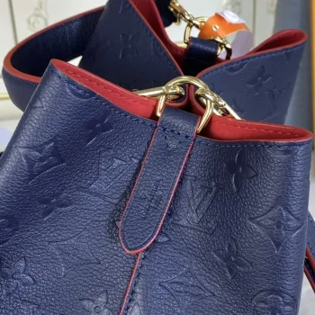 LV M45306  Louis Vuitton NéoNoé MM Kabela na víno Námořnická modrá a červená